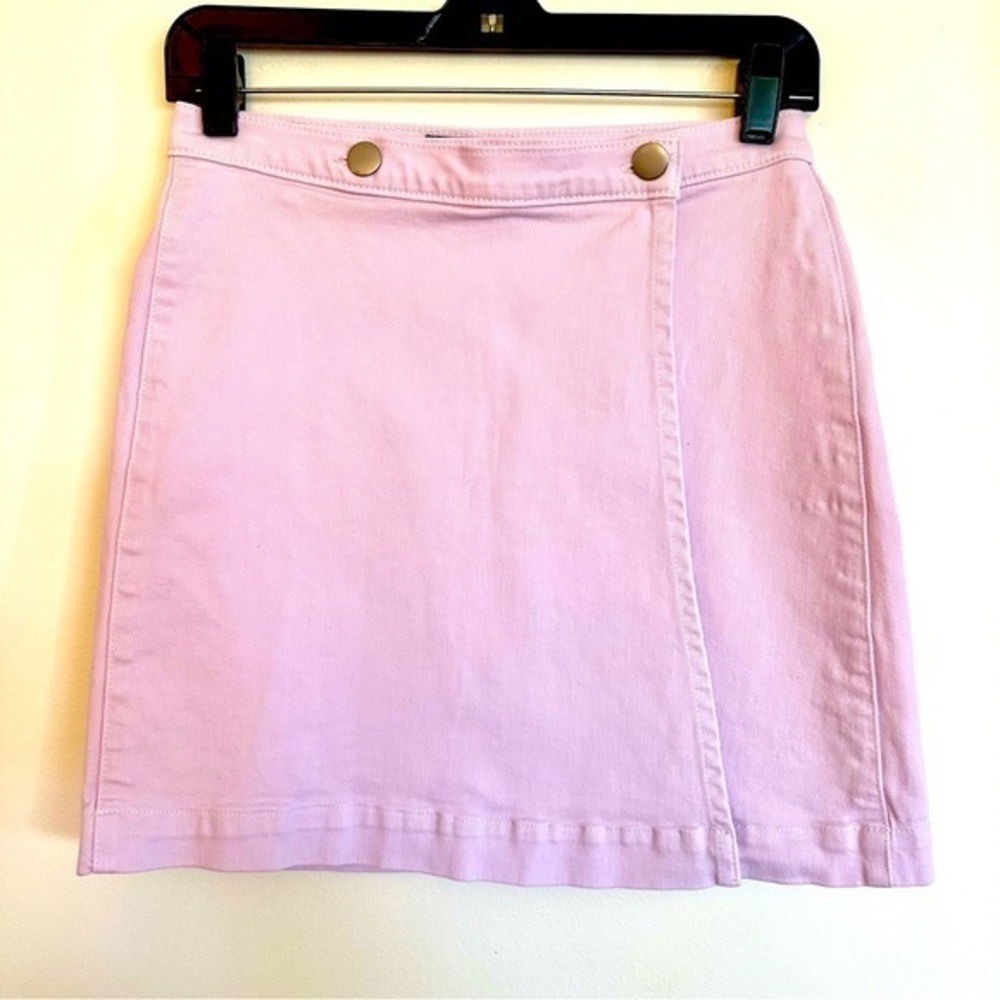 J. Crew Jeans Women’s Lavender Denim Wrap Mini Skirt Size 25